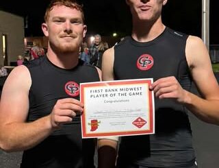 Gaige Kuzmicz and Trendan Kaser win First Bank Midwest Player of the Game